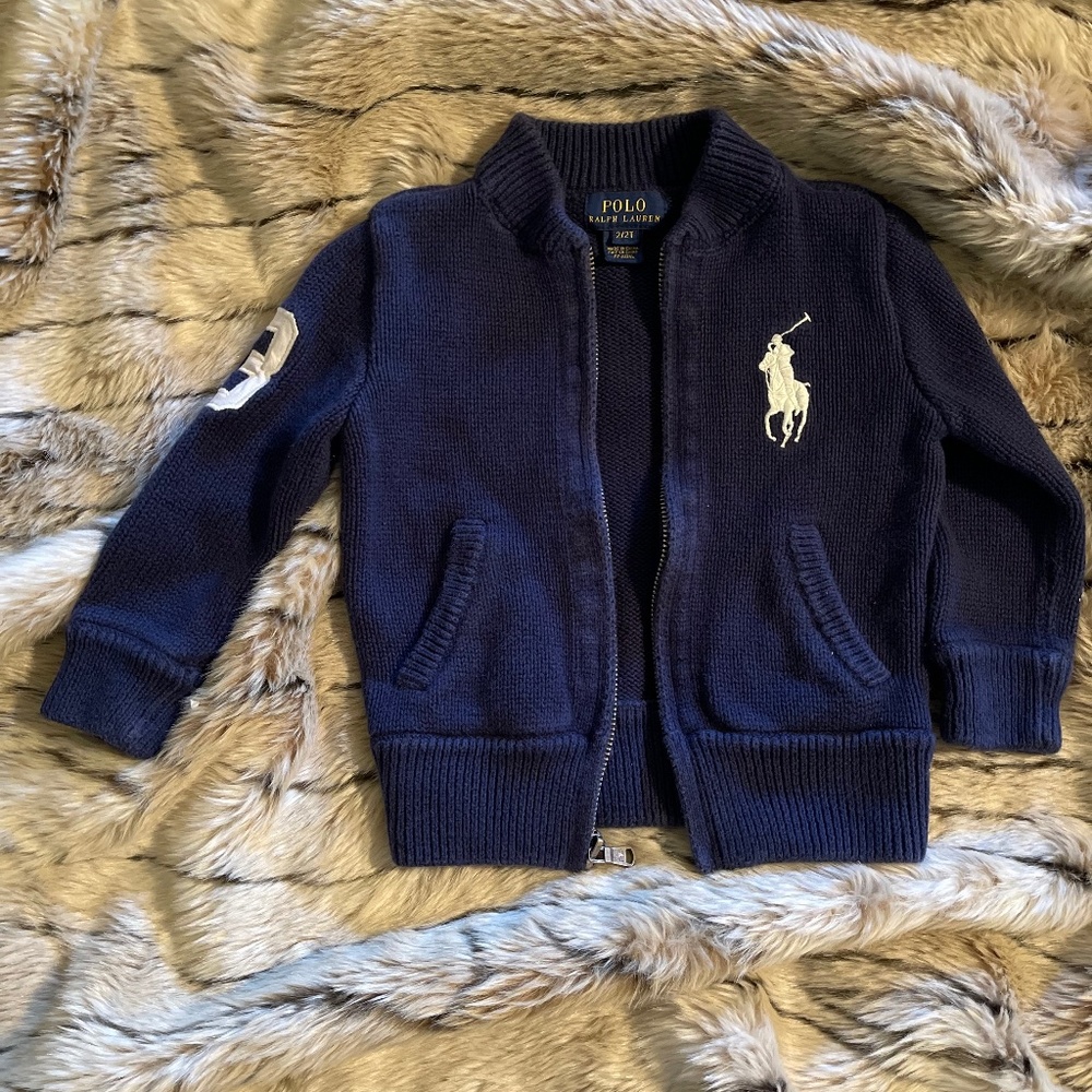 Toddler 2T Blue Polo by Ralph Lauren Jacket with Zipper